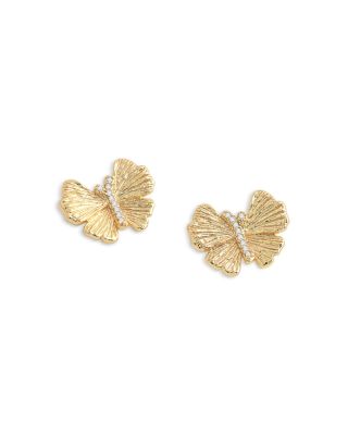 Butterfly Stud Earrings in 18K Gold Plated 