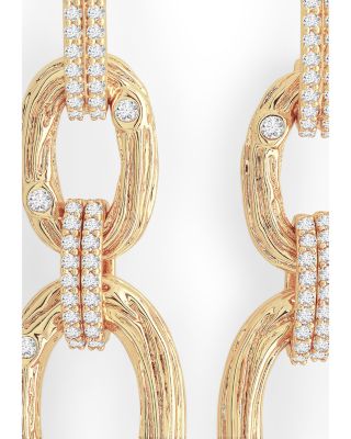 Enchanted Forest Chain Earrings in 18K Gold Plated 