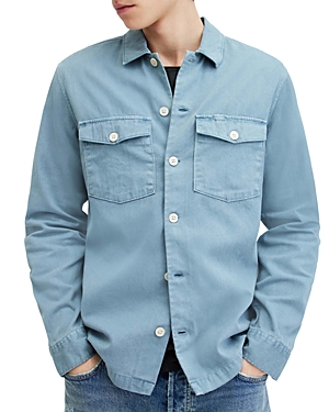 Allsaints Spotter Military Shirt Jacket In Dusty Blue