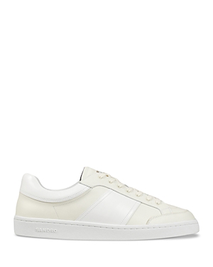 Shop Sandro Men's Retro Lace Up Low Top Sneakers In White
