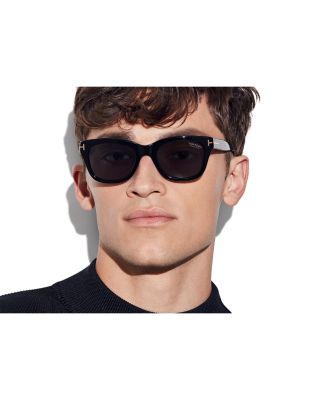 Black Geometric Sunglasses, 52mm