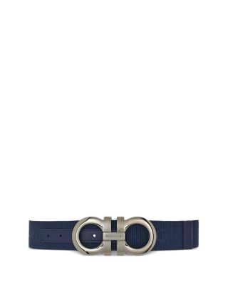 Ferragamo - Men's Double Gancini Fixed Fabric Belt