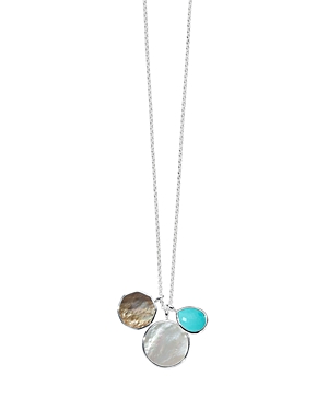 Shop Ippolita Sterling Silver 925 Polished Rock Candy Triple Stone Pendant Necklace, 24-26 In Multi/silver