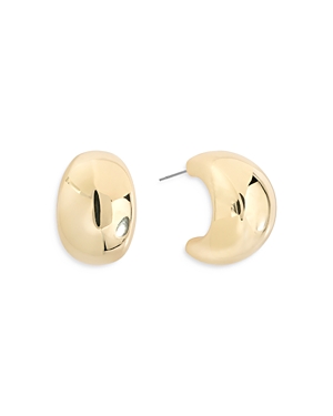 Shop Shashi Aura C Hoop Earrings In 14k Gold Plated