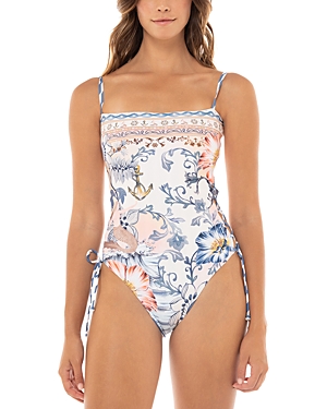 Shop Agua Bendita Mariel Kai Reversible One-piece Swimsuit In Multicolor