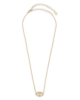 All Knowing Eye Crystal &amp; 18k Gold Plated Necklace, 16&amp;quot; + 5&amp;quot; extender