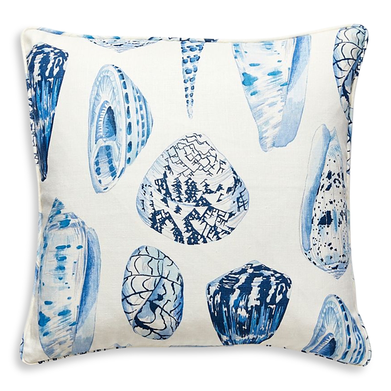 Scalamandre Coquina Linen Print Pillow In Multi