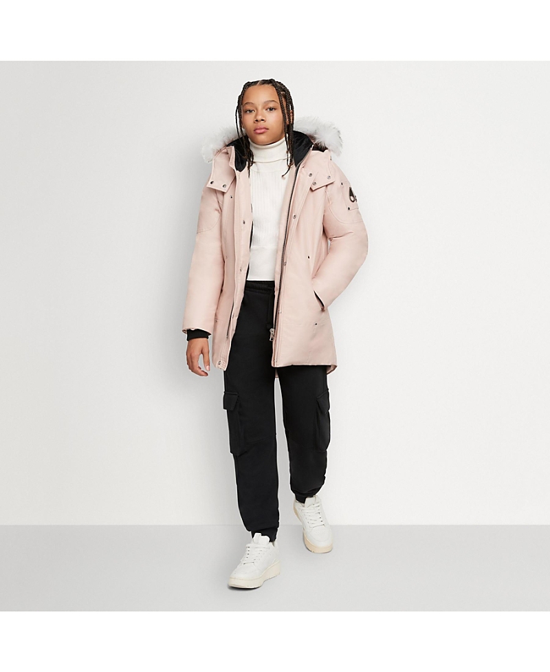 Moose Knuckles Unisex Parka With Shearling Hood - Little Kid, Big Kid In Pink