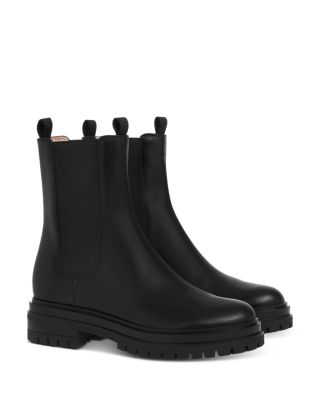 Gianvito Rossi Chester Leather Chelsea Boots In Black