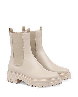 Gianvito Rossi Chester Trek-sole Leather Chelsea Boots In Mousse