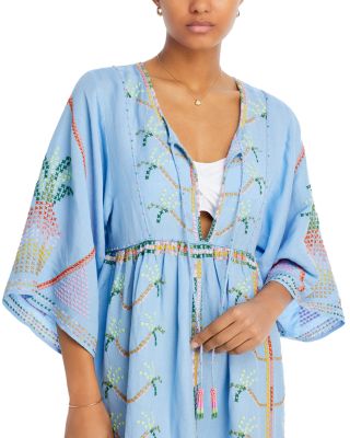 open lace back dress Farm Rio Pineapple Tapestry Pink V-Neck Tunic Mini Dress – Monelle Vermont