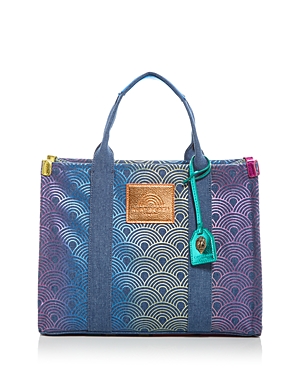 Shop Kurt Geiger Southbank Small Tote In Blue Multi