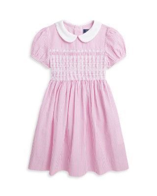 Ralph Lauren Girls Striped Smocked Cotton Seersucker Dress Little Kid Bloomingdale s