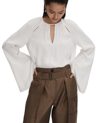 REISS - Gracie Cutout Bell Sleeve Top
