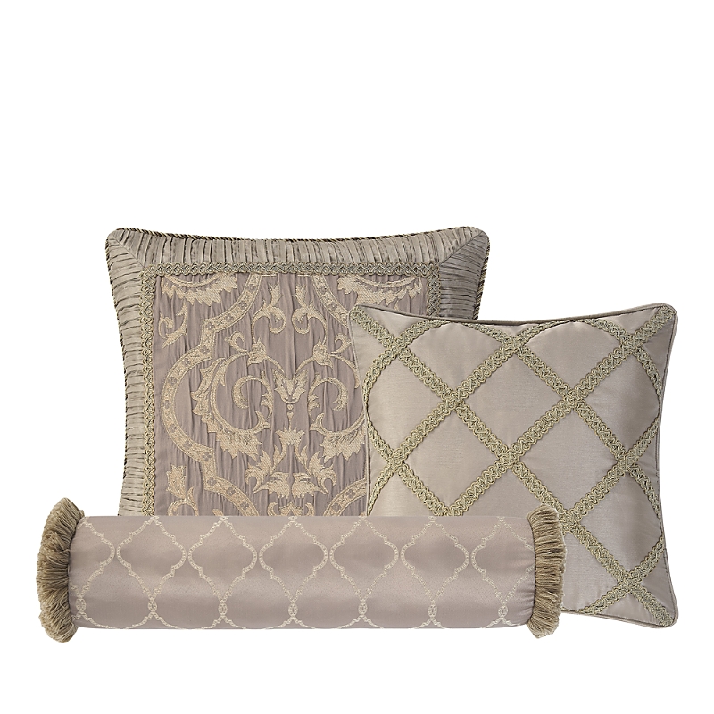 Waterford Set Of 3 Hazeldene Decorative Pillows In Taupe
