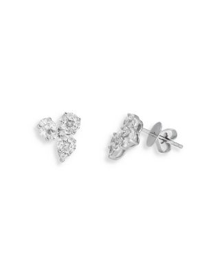 Zydo 18K White Gold Mosaic Diamond Earrings, 1.38 ct. t. w.