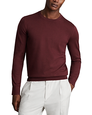 Reiss Wessex Wool Crewneck Sweater In Brick Red