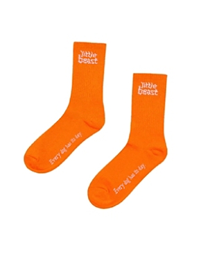 Little Beast Sock For Human In Orange