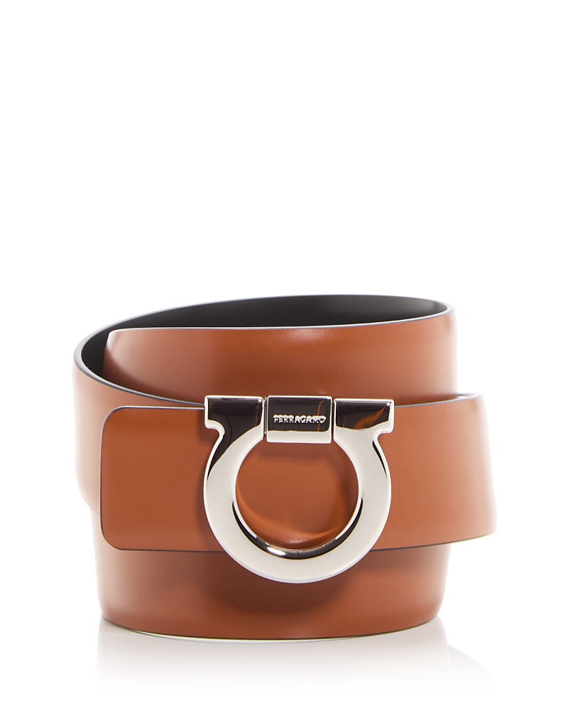 Ferragamo Men's Gancini Buckle Reversible Leather Belt · 115 cm / 46 in