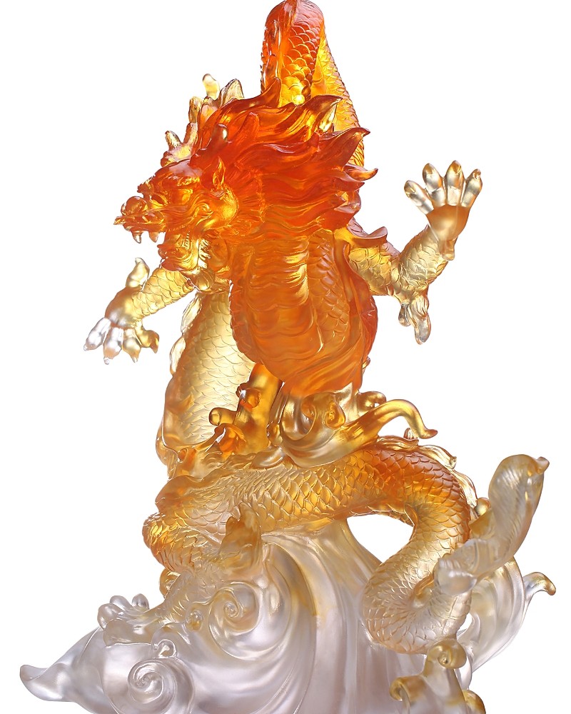 Liuli True Believer Uplift Crystal Sculpture In Amber