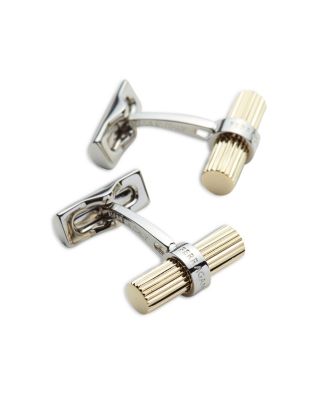 Men's Two Tone Cylindrical Cufflinks