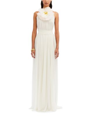 White Ivory Halter Dress BCBG