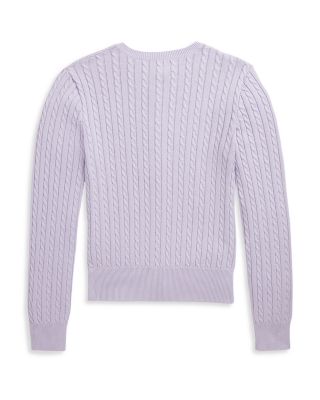 Girls' Mini-Cable Cotton Cardigan - Big Kid