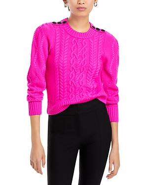 Generation Love Brooks Cable Knit Sweater In Hot Pink