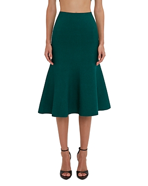 Victoria Beckham Vb Midi Skirt In Green