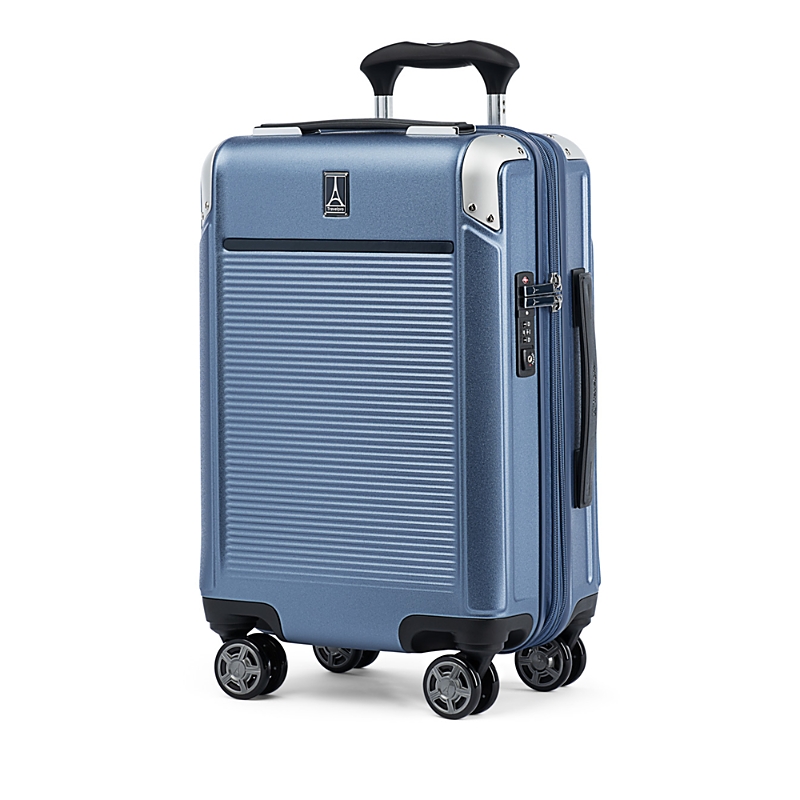 Travelpro Platinum Elite Compact Carry On Expandable Hardside Spinner Suitcase In Dark Sky Blue