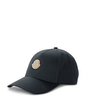 Moncler Cotton Logo Baseball Cap In Black