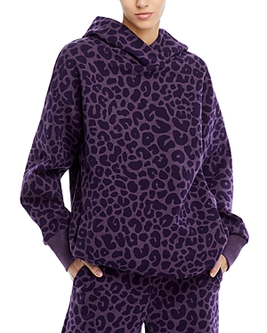 Hugo Boss Naomi X Boss Longline Hoodie With Leopard Pattern In Prince