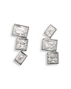 Completedworks Crystal Stack Drop Earrings In Metallic