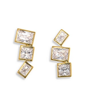 Completedworks Crystal Stack Drop Earrings In Gold