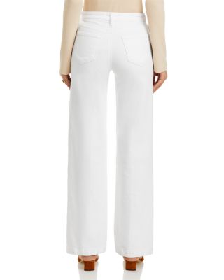 Scottie High Rise Wide Leg Jeans in Blanc