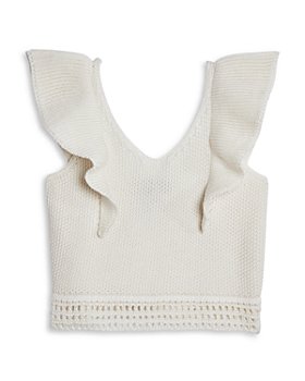 Buy White Colourblocked Crop Top for Girls Online at KidsOnly