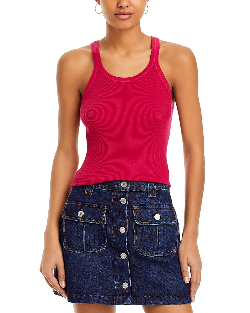 Re/Done Ribbed Cotton Tank Top