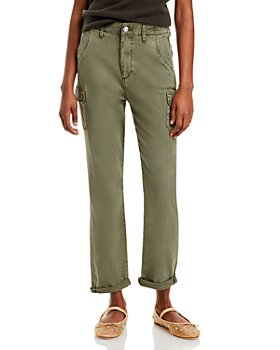 Olive Solid Ankle-Length Casual Women Cargo Fit Trousers - Selling Fast at
