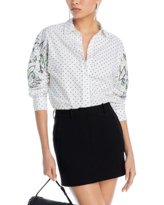 Essentiel Antwerp - Polka Dot Embellished Sleeve Shirt