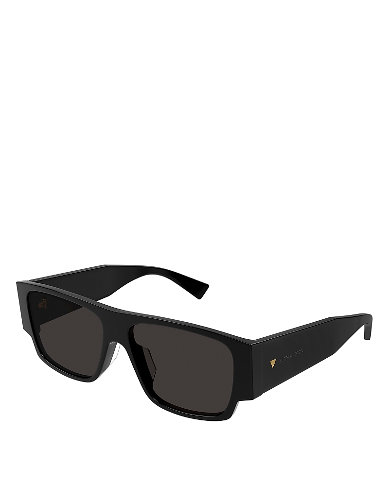 Bottega Veneta Bold Triangle Stud Squared Sunglasses, 57mm