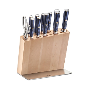 Cangshan Kita Blue 12-piece Knife Block Set In Maple