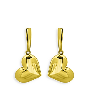 Aqua Heart Drop Earrings In 18k Gold Plated Sterling Sliver - 100% Exclusive