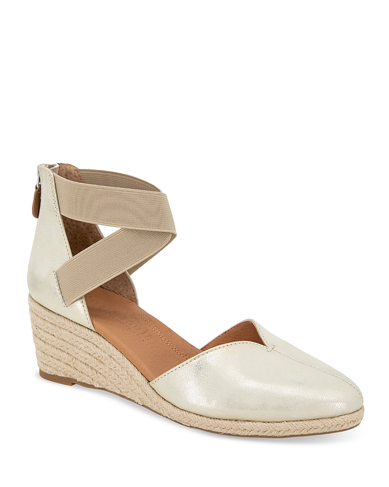 Gentle Souls By Kenneth Cole Orya Espadrille Wedge Sandal In Ice