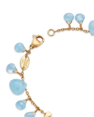 18K Yellow Gold Paradise Aquamarine Dangle Bracelet - Exclusive