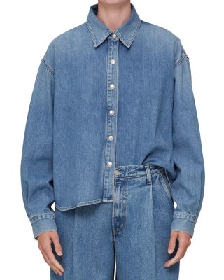 AGOLDE - Aiden High/Low Denim Shirt