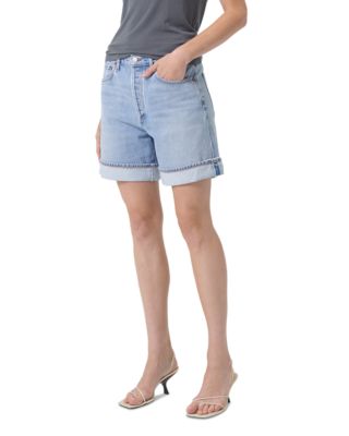 AGOLDE - Dame High Rise Baggy Denim Shorts in Tension