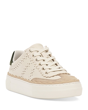 Shop Vince Camuto Women's Jenlie Sport Lace Up Sneakers In Creamy White/light Green