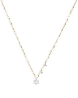 Meira T - 14K White & Yellow Gold Diamond Star of David Pendant Necklace, 18"