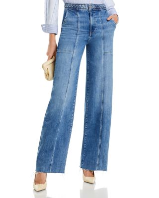 FRAME - High Rise Wide Leg Jeans in Daphne Blue