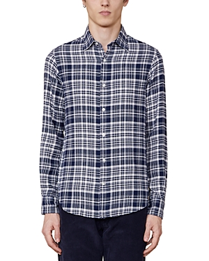 Officine Generale Giacomo Twill Long Sleeve Button Front Shirt
